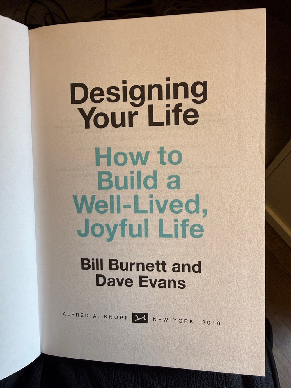 Designing Your Life — Blue and Black Coffee Table Book